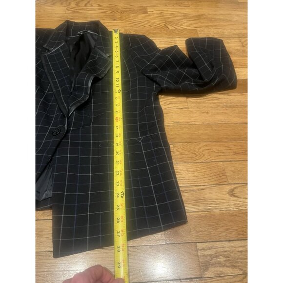 PEACE OF CLOTH Black/Blue Checkered BLAZER  -Extra Large XL - Picture 5 of 12